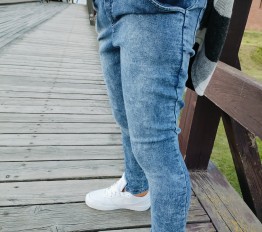 MashMnie Spodnie classic jeansowe niebieskie