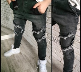 MashMnie SPODNIE jeansowe acid grafit