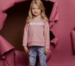 BLUZA LOOSE BLUZZ KAPTUR RÓŻOWA 
