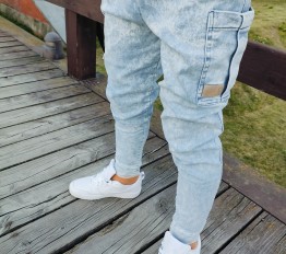 Tuss spodnie cargo pants jeans blue