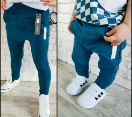 Spodnie Despacito bawełniane z kieszeniami indigo
