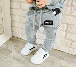 Spodnie dekatyzowane Despacito classic niebiesko-szare