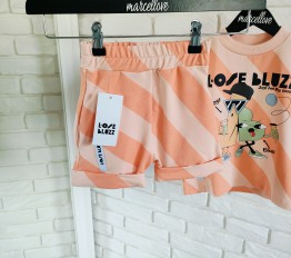 Spodenki LOOSE BLUZZ paski pomarańczowe