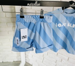 Spodenki LOOSE BLUZZ paski niebieskie