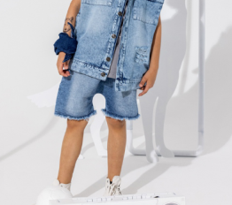 MashMnie Feel The Wild Drop 2 spodenki jeansowe niebieskie