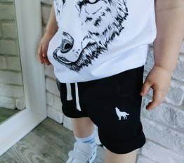 MashMnie Feel The Wild Drop 2 spodenki dresowe Wolf Czarne