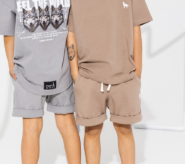 MashMnie Feel The Wild Drop 2 spodenki dresowe Wolf Beżowe