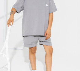 MashMnie Feel The Wild Drop 2 spodenki dresowe Wolf Szare