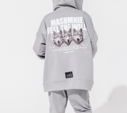MashMnie Feel The Wild Drop 2 bluza rozpinana szara