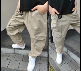 MashMnie Feel The Wild Drop 2 Spodnie bojówki beżowe