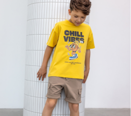 All For Kids T-Shirt Chill Vibes żółty