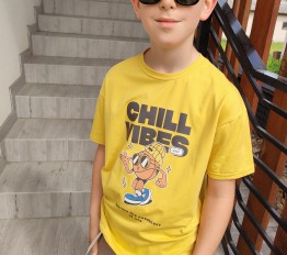 All For Kids T-Shirt Chill Vibes żółty