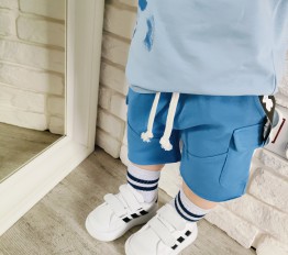 Szorty Despacito bawełniane cargo ocean blue