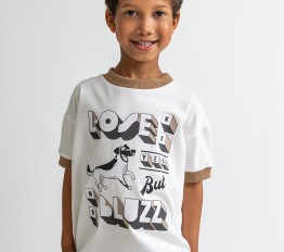 T-Shirt LOOSE BLUZZ śmietankowo beżowy