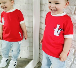 T-Shirt LOOSE BLUZZ czerwony