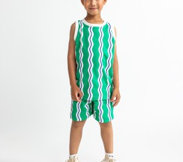 Top LOOSE BLUZZ fale zielone