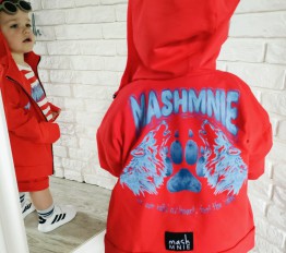 MashMnie Feel The Wild Drop 3 bluza czerwono-pomarańczowa