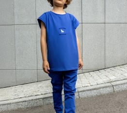 MashMnie Feel The Wild Drop 3 T-Shirt Wolf Tag niebieski