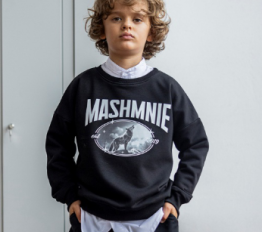 MashMnie With Wolves Bluza Czarna