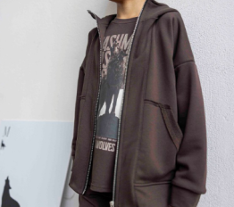 MashMnie With Wolves Bluza Rozpinana Brązowa