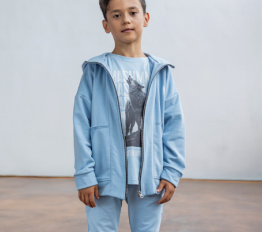 MashMnie With Wolves Bluza Rozpinana Niebieska