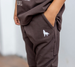 MashMnie With Wolves Spodnie Dresowe Wolf Brązowe