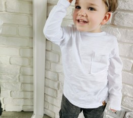 Bluzka longsleeve Basic biała MIMI