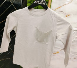 Bluzka longsleeve Basic beżowa MIMI