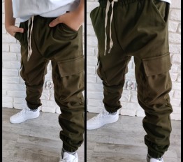 Spodnie bojówki zamsz lacoste 4002