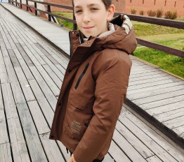 Kurtka zimowa 043 brązowa