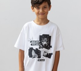 MashMnie With Wolves Drop 2 T-Shirt biały