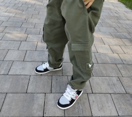 MashMnie With Wolves Drop 2 Spodnie bojówki tkanina khaki