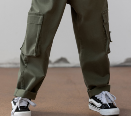 MashMnie With Wolves Drop 2 Spodnie bojówki tkanina khaki