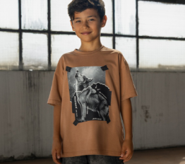 MashMnie With Wolves Drop 2 T-Shirt Wolf Mokka