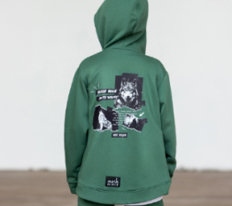 MashMnie With Wolves Drop 2 Bluza rozpinana zielona