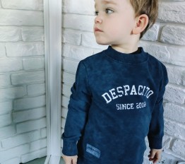 Bluza dekatyzowana Despacito przez głowę granatowa