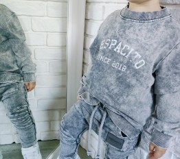 Bluza dekatyzowana Despacito przez głowę szara
