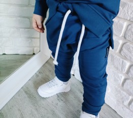 Spodnie Despacito bawełniane shape indigo