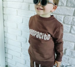Bluza Despacito bawełniana fluffy orzechowy brąz