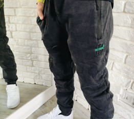 Spodnie ocieplane dekatyzowane black BZ14926