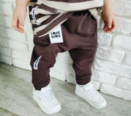 Spodnie LOOSE BLUZZ dresowe brązowe