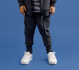 Spodnie LOOSE BLUZZ Bojówki dresowe grafitowe