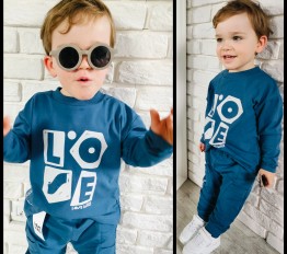 Longsleeve LOOSE BLUZZ niebieski