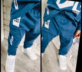 Spodnie LOOSE BLUZZ dresowe niebieskie