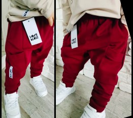 Spodnie LOOSE BLUZZ dresowe bordowe