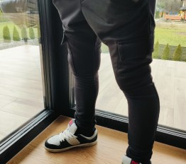 All For Kids Spodnie dresowe bojówki czarne