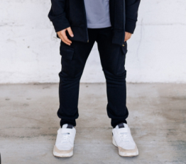 All For Kids Spodnie dresowe bojówki czarne