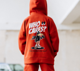 All For Kids Bluza ocieplana z kapturem ceglana