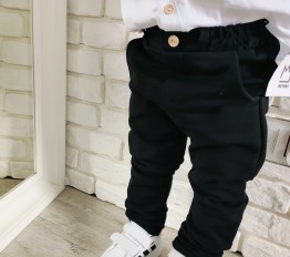 Spodnie wizytowe z dzianiny LACOSTE czarne MIMI