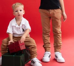 Spodnie wizytowe z dzianiny LACOSTE karmel MIMI